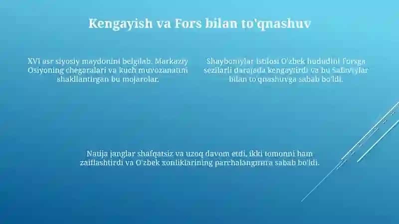 OʻZBEK xonliklari tarixi 4