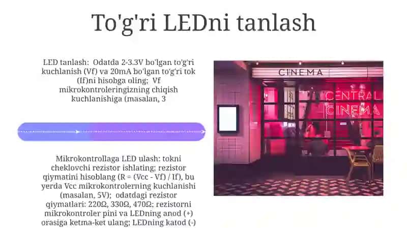 Yorugʻlik diodlarini mikrokontrollerga ulash 4