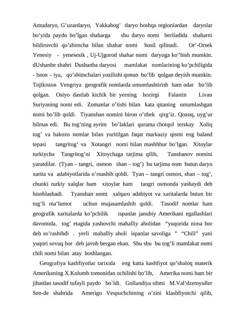 Geografik nomlar 4