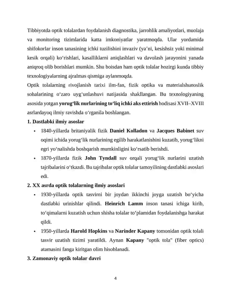 Optik tolalar va ularning tibbiyotda qo'llanilishi 4