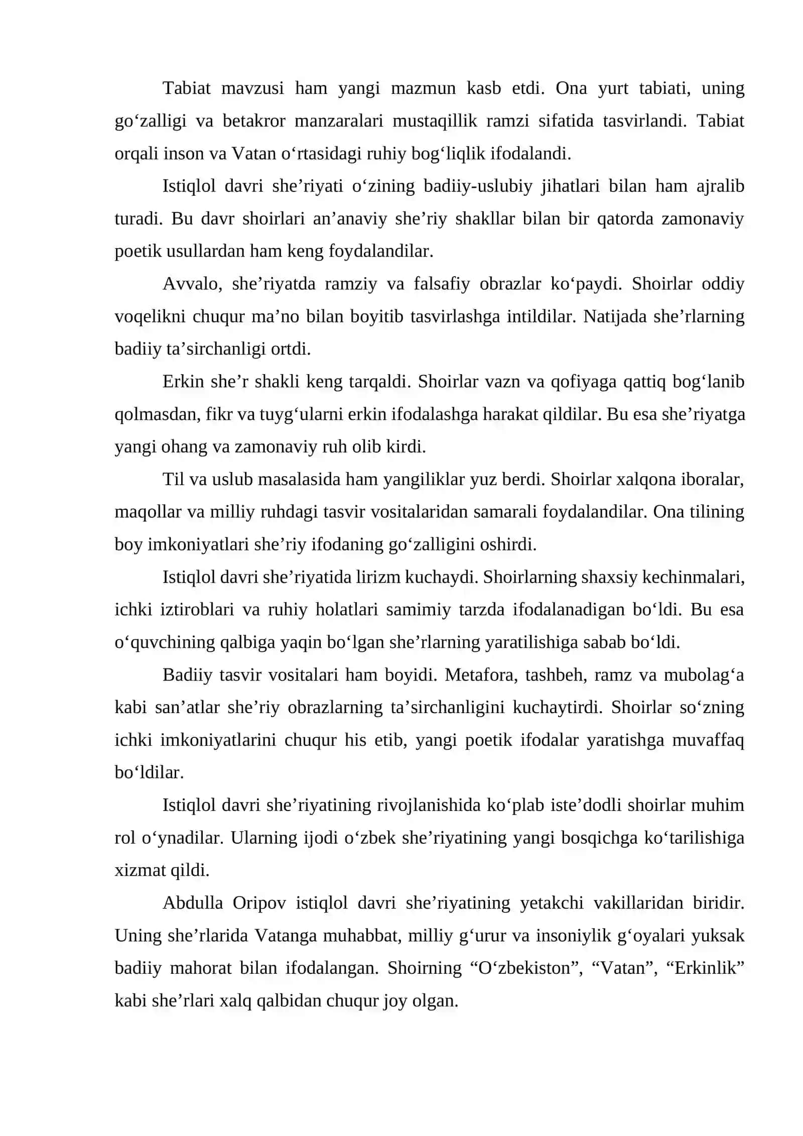 Istiqlol davri adabiyotining taraqqiyot tendensiyalari 4