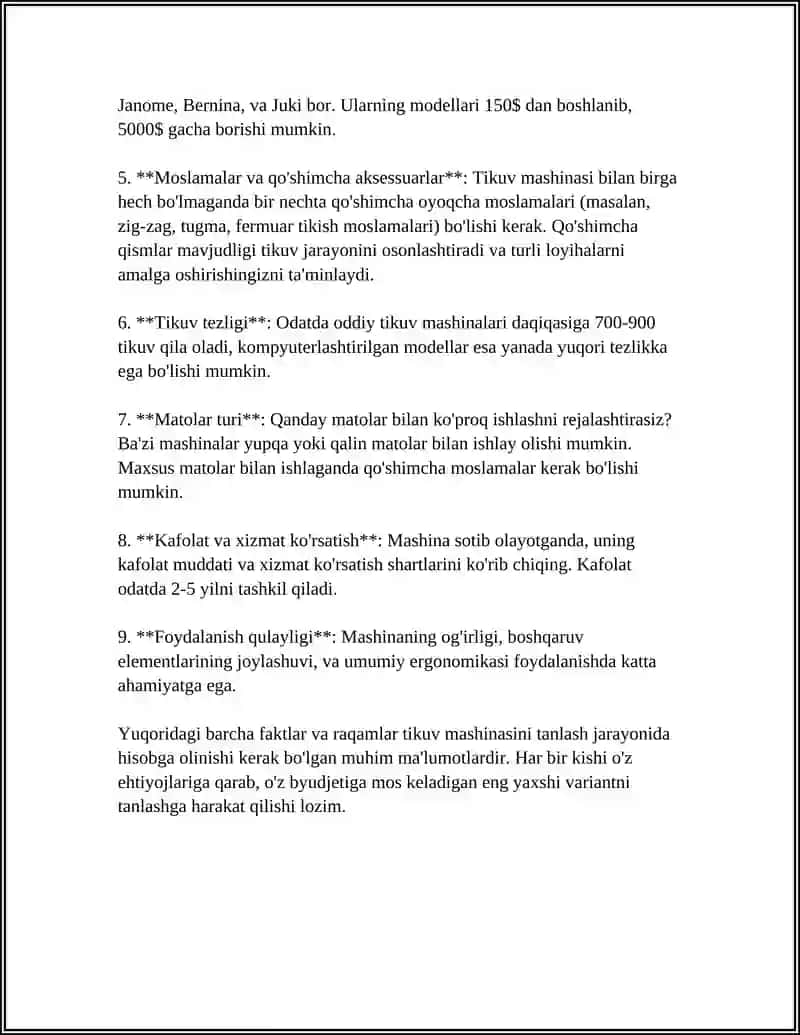 AYOLLAR MILLIY KOʻYLAGI NAMUNASINI TAYYORLASH 4
