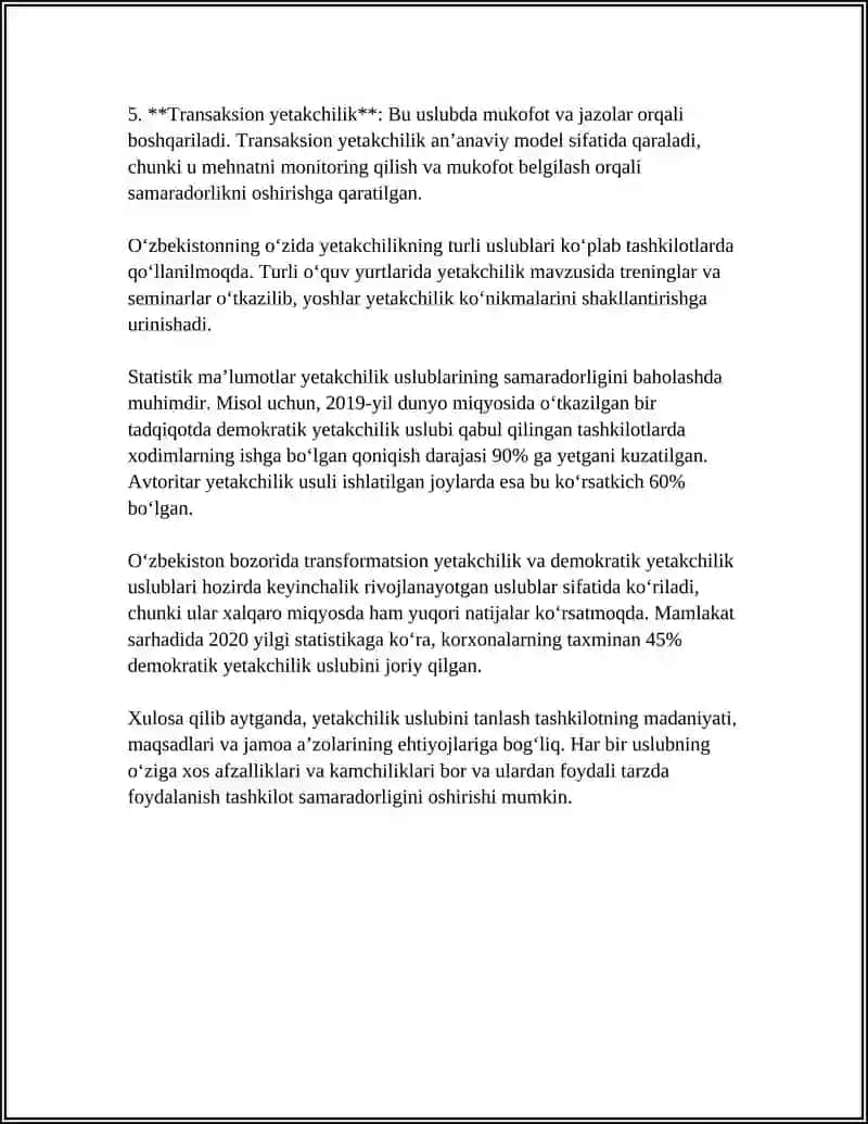 LIDERLIK FAOLIYATI MOTIVLARI 4