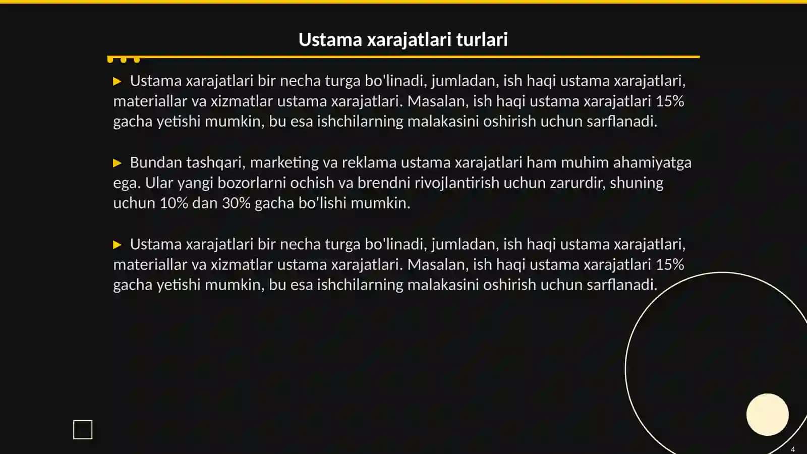 Ustama xarajatlari 4