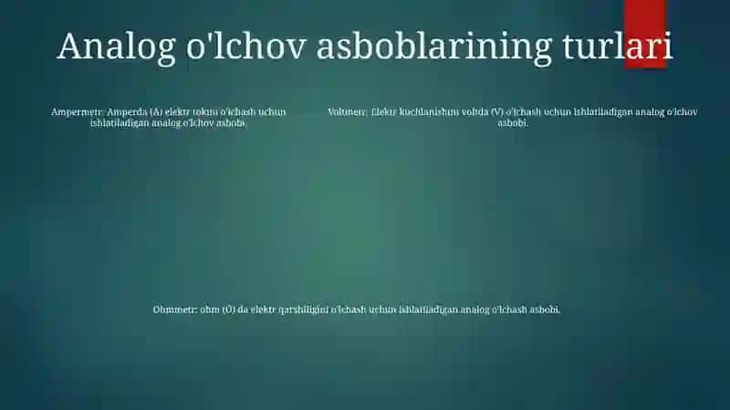 Analogli OʻLchash Asbobi 4