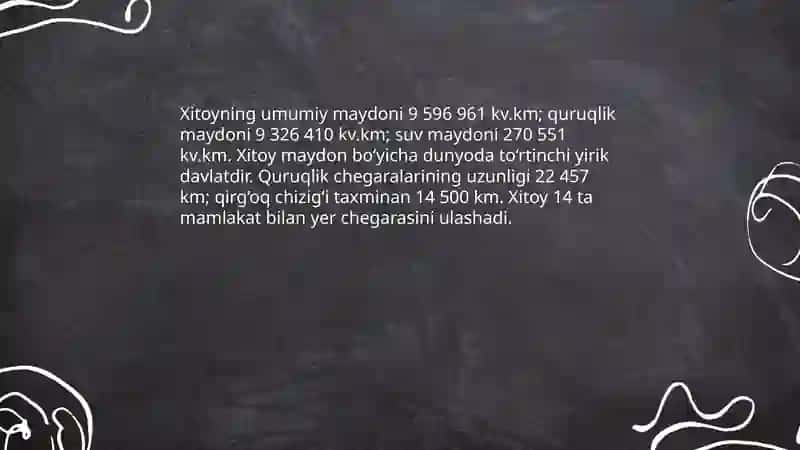 Xitoyning umumiy tavsifi 4
