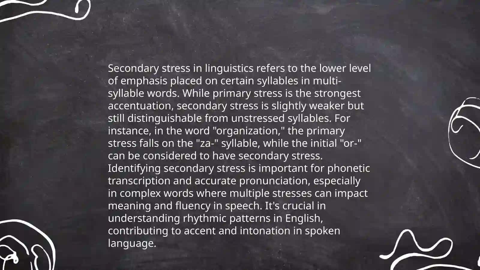 Primary and secondary stress 4
