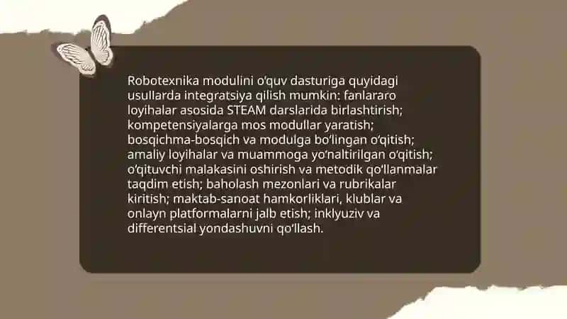 Robotexnika STEAM ta‘lim moduli 4
