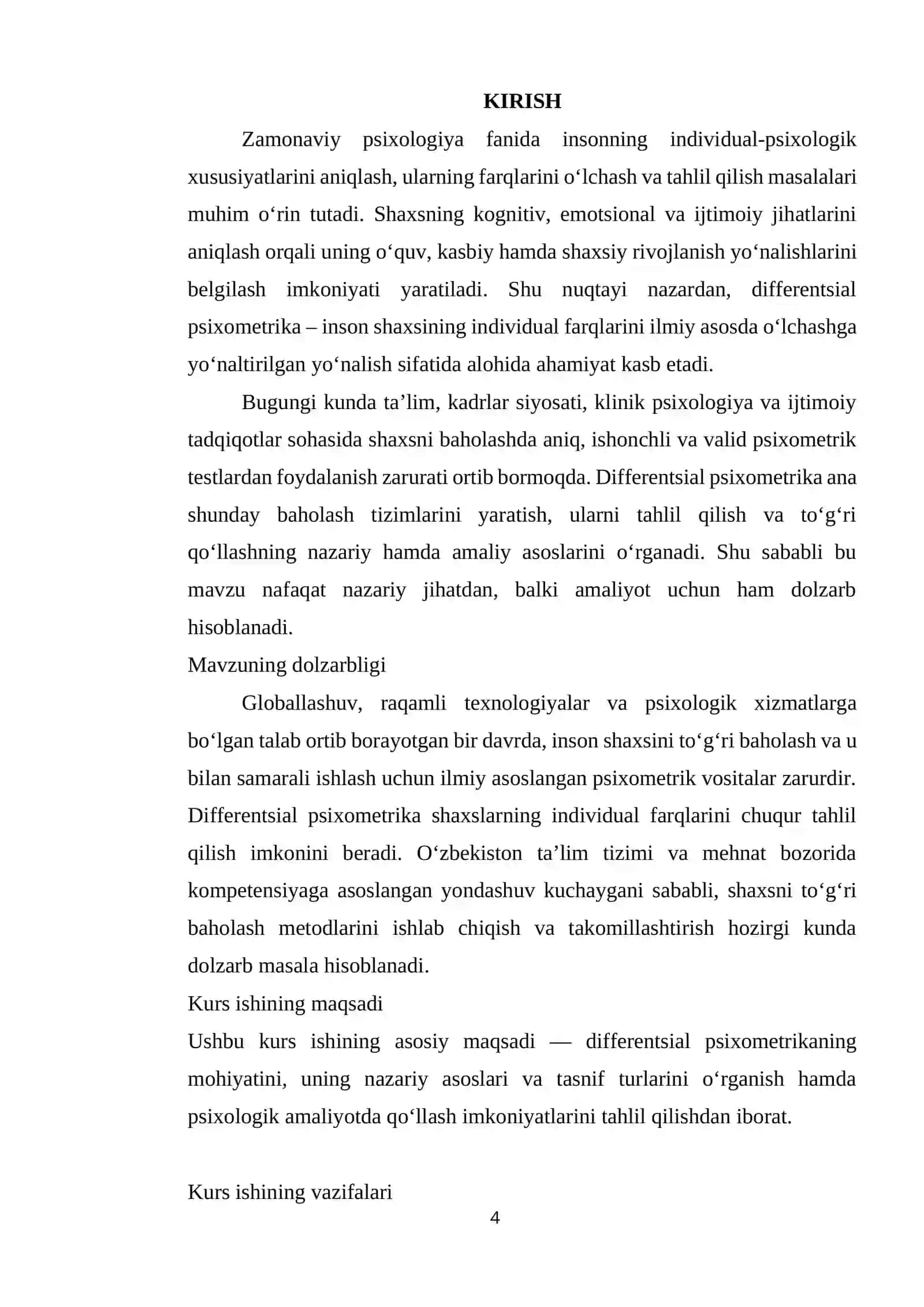 Differentsial psixometrika tasnifi 4