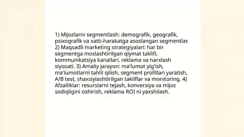 CRM tizimlarining tadbirkorlikda samaradorligini baholash 4