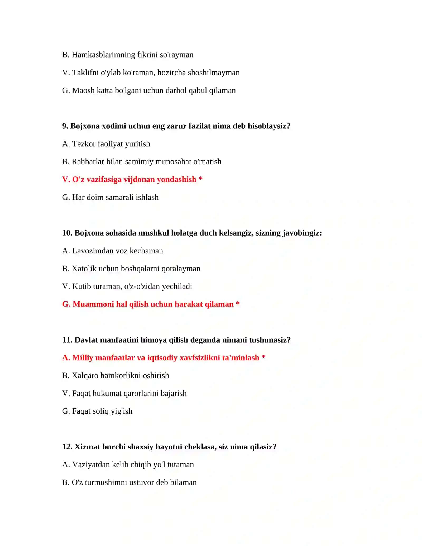 Bojxona mantiqiy test online 4