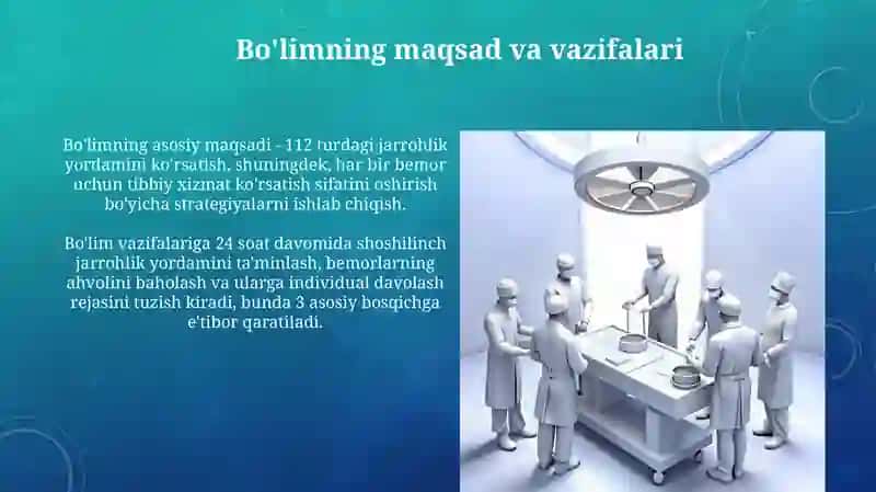 Xirurgiya qabul bulimi tuzilmasi 4