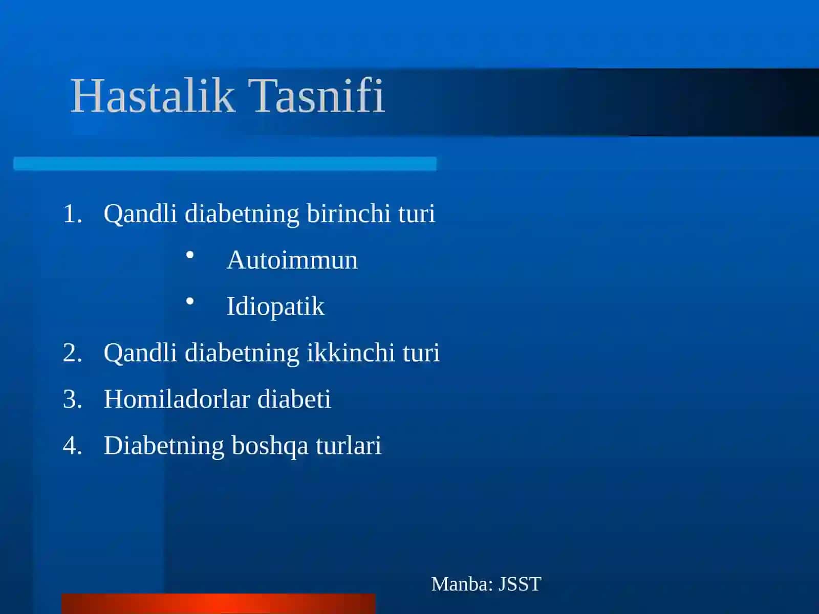 qandli Diabet:etiopatogenez,Klinikavadavosi 4