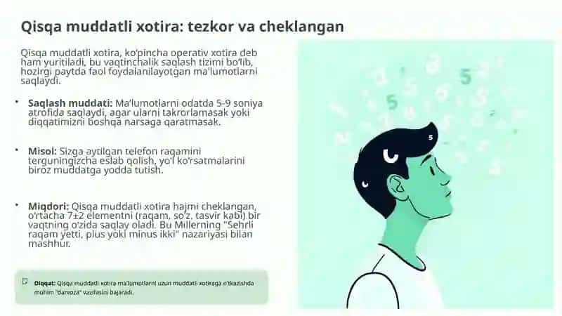 Xotira jarayonlari va turlari 4