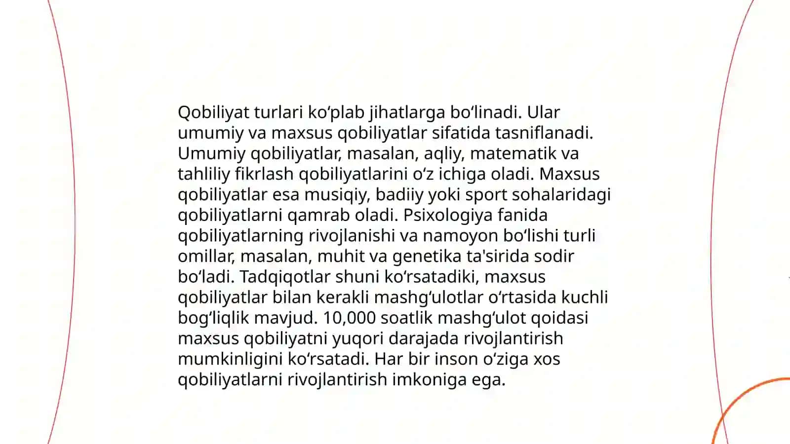 Qobiliyat va uning rivojlanishi 4