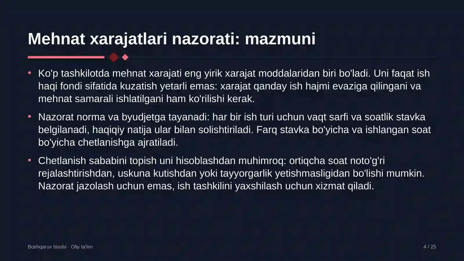 Chegara qo'shinlarida mehnat xarajatlarini nazorat qilish 4