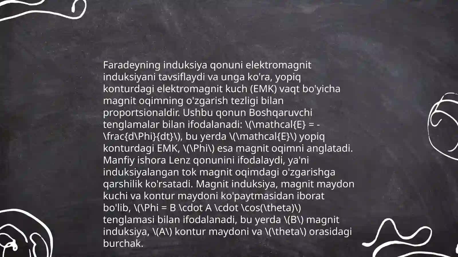 Faradeyning elektromagnit induksiya qonuni 4