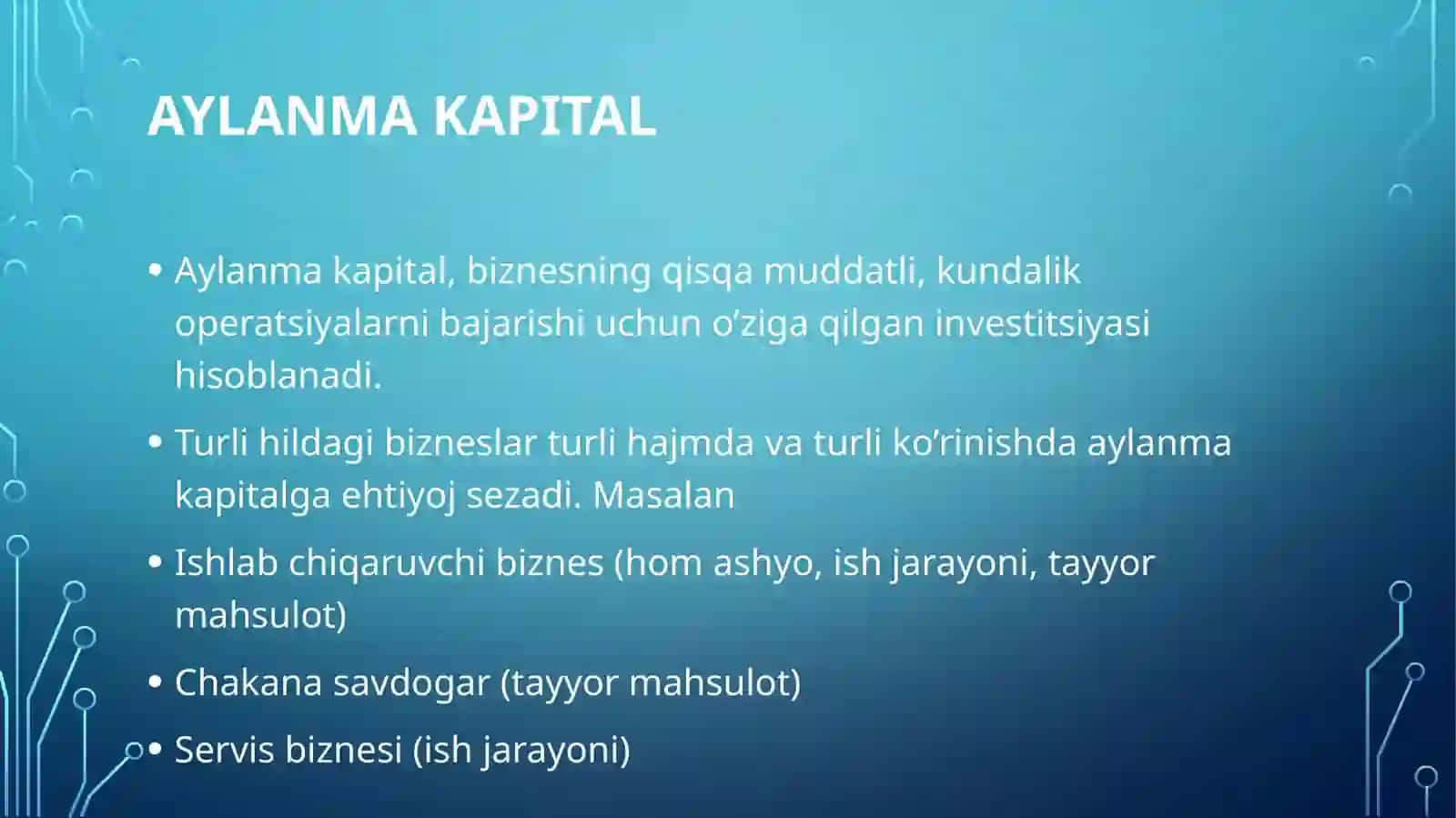 Moliya asoslari fani 4