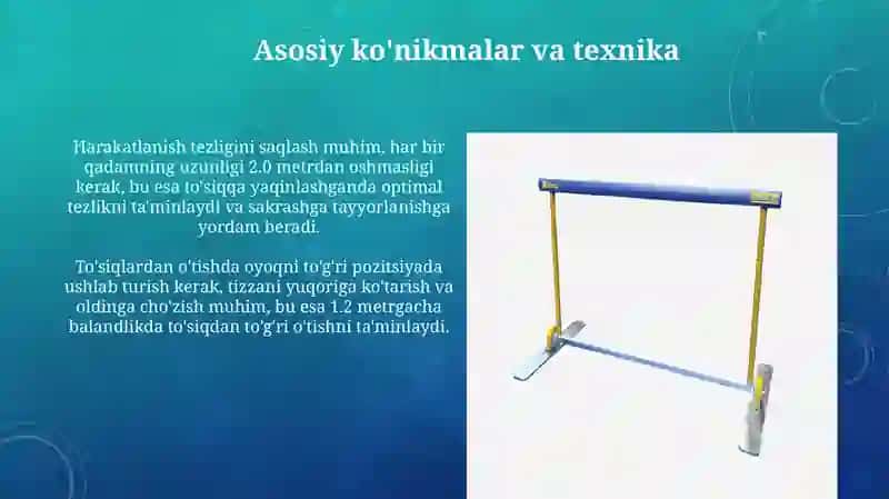 To'siqlar bilan mashg'ulotga tayyorgarlik 4