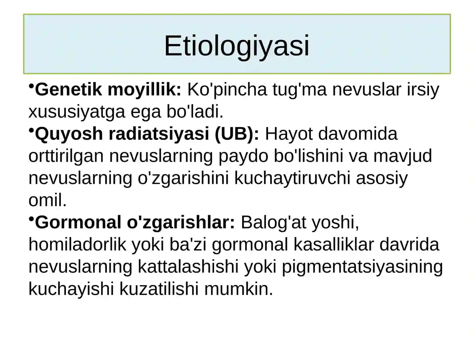 Nevuslar.Ksantelazmalar,lipomalar,gigromalar 4