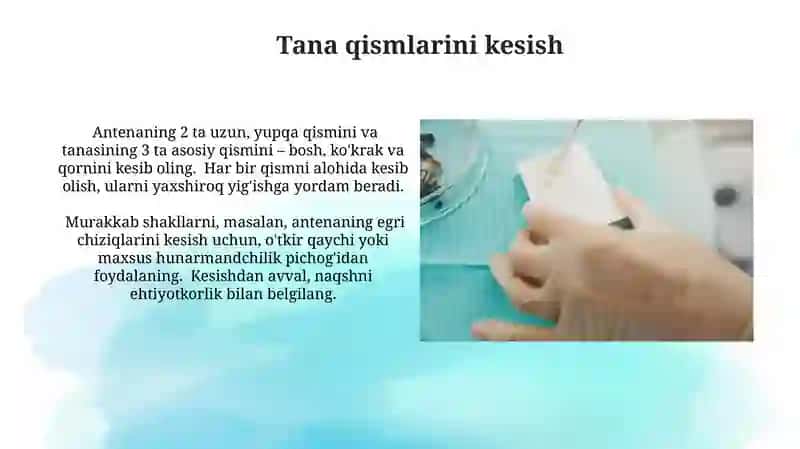 Rangli qogʻozdan chumoli yasash 4