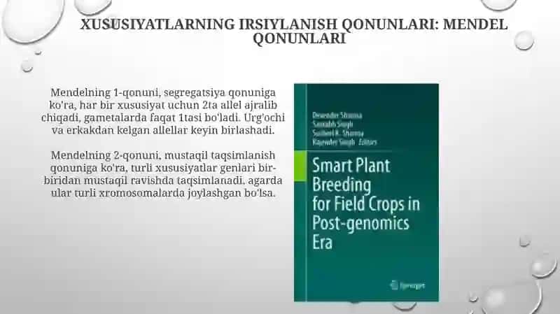 Xususiyatlarning irsiylanish qonunlari 4