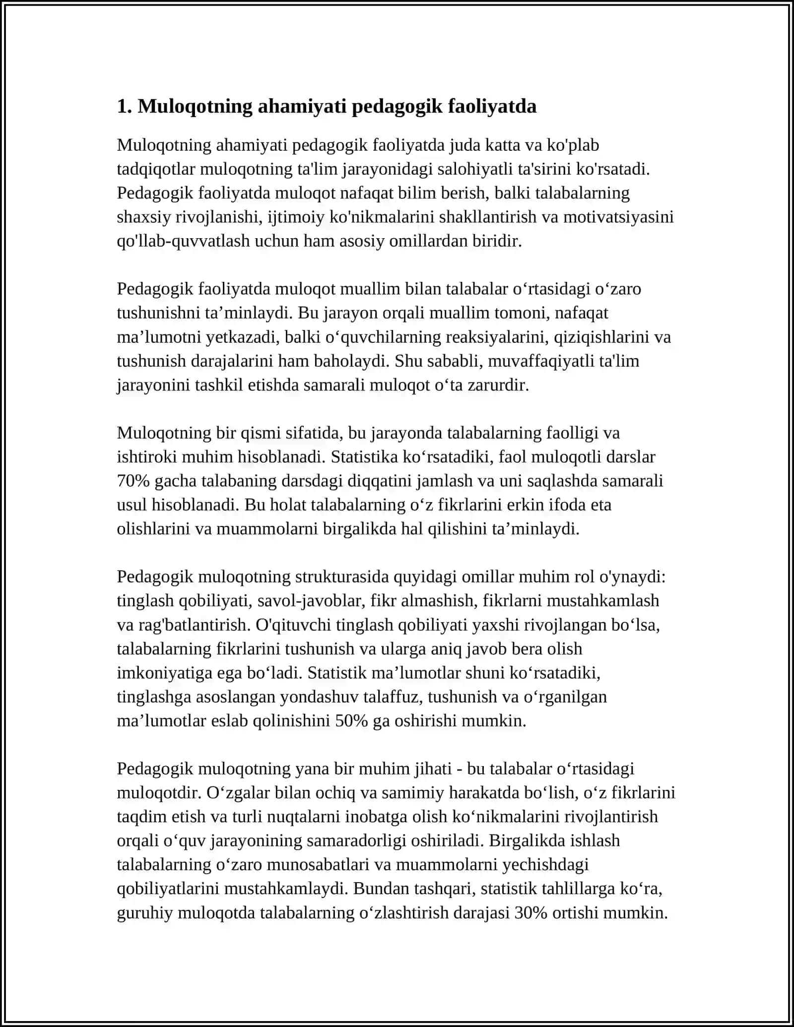 PEDAGOGIK FAOLIYATDA MULOQOT 4