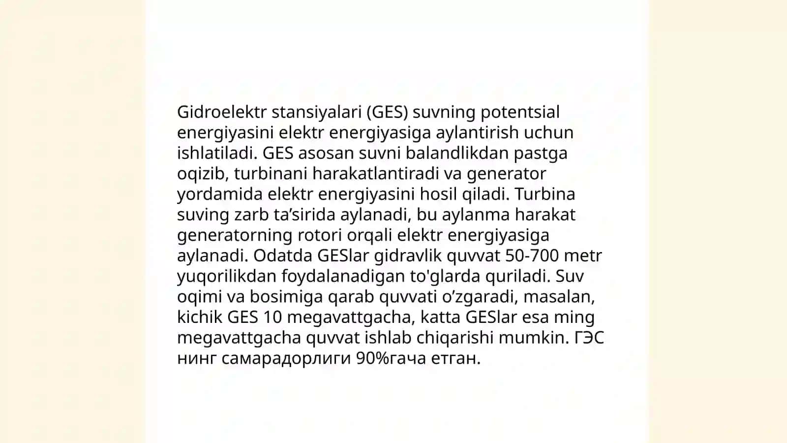 GES ning asosiy komponentlari 4