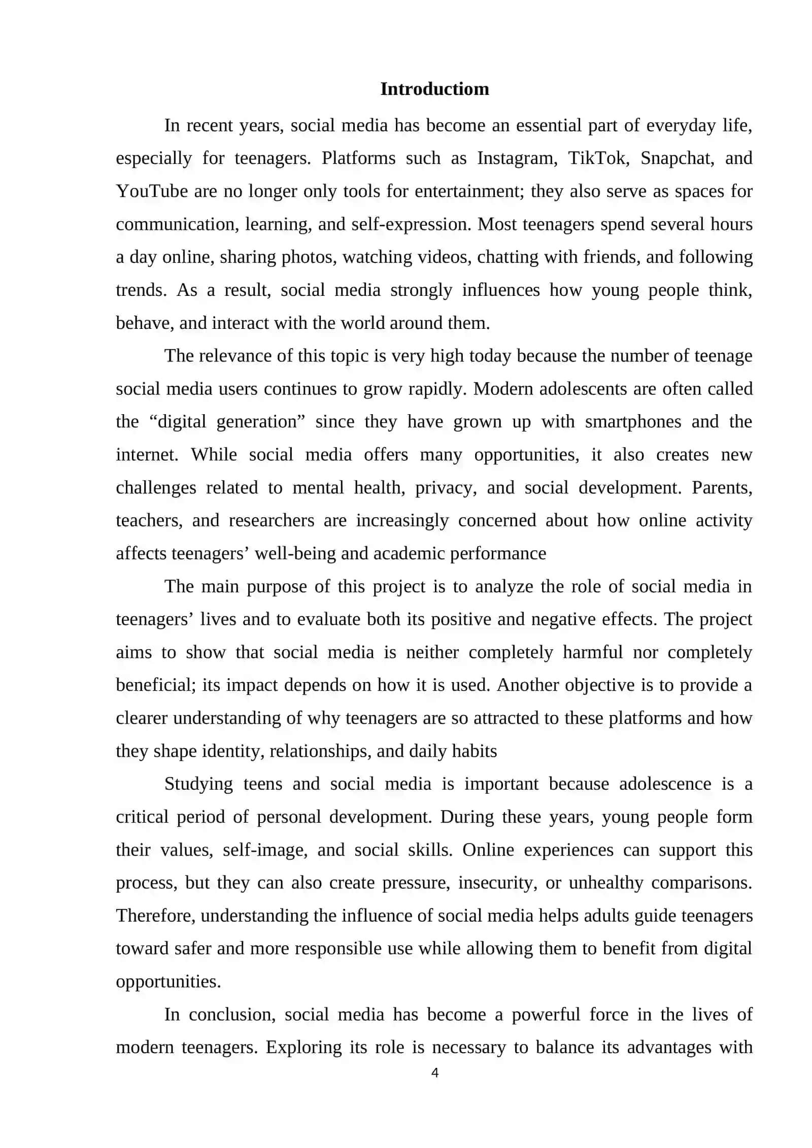 Teens and social media - Loyiha ISHI 4