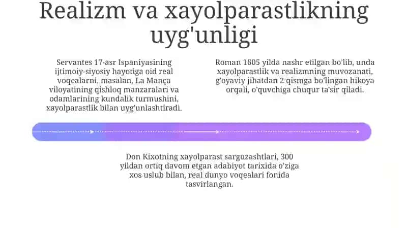 "Don Kixot" romanining gʻoyaviy badiy xususiyatlari 4