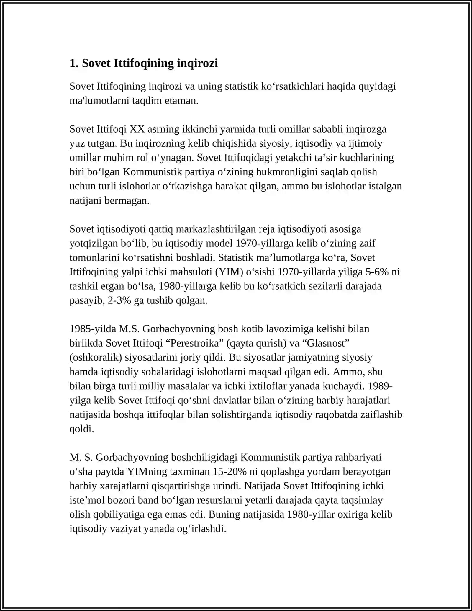 MUSTAQILLIKKA ERISHISH ARAFASIDA O‘ZBEKISTONDAGI IJTIMOIY-SIYOSIY JARAYONLAR 4