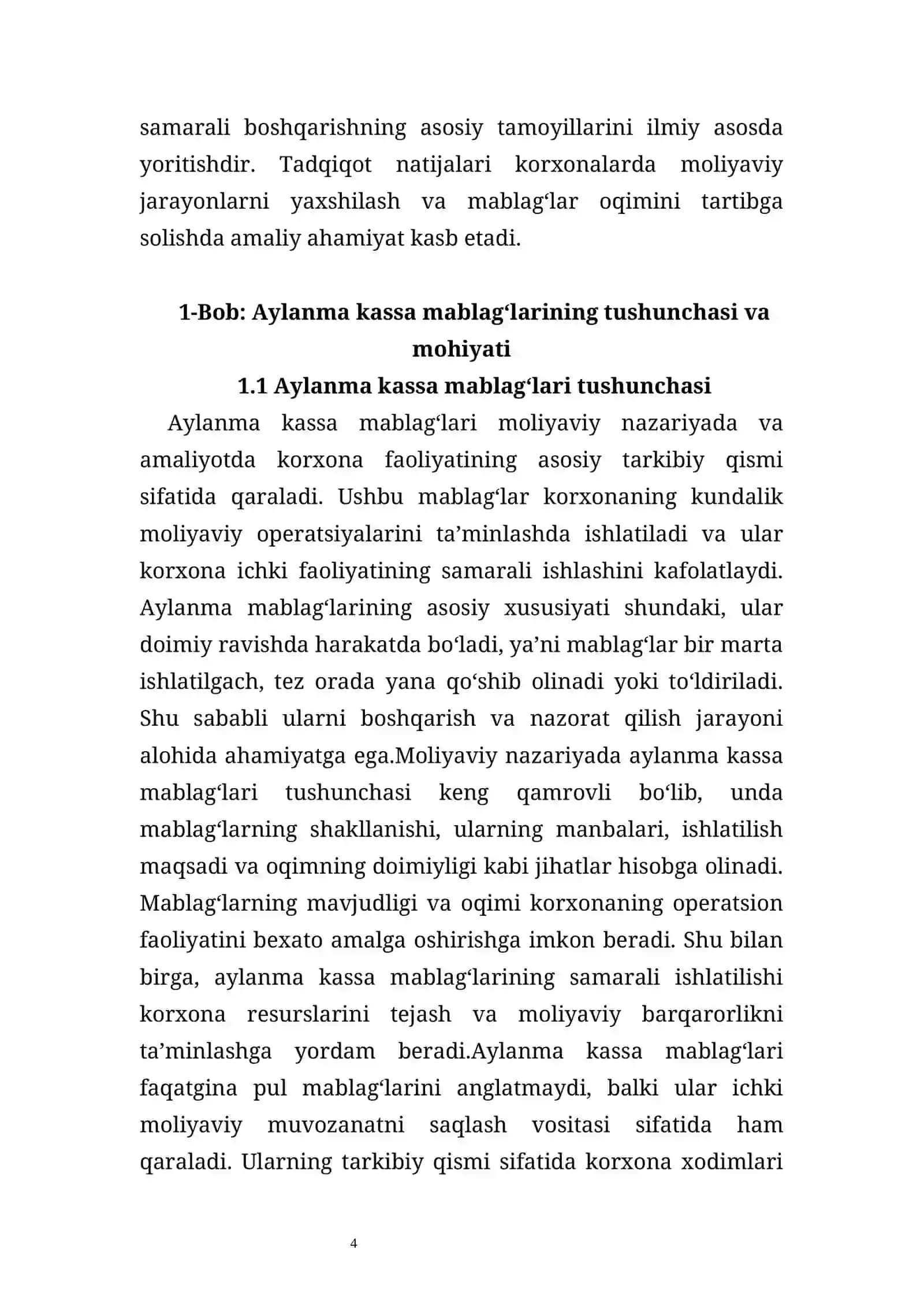 KURS ISHI - Aylanma kassa mablag’lari 4