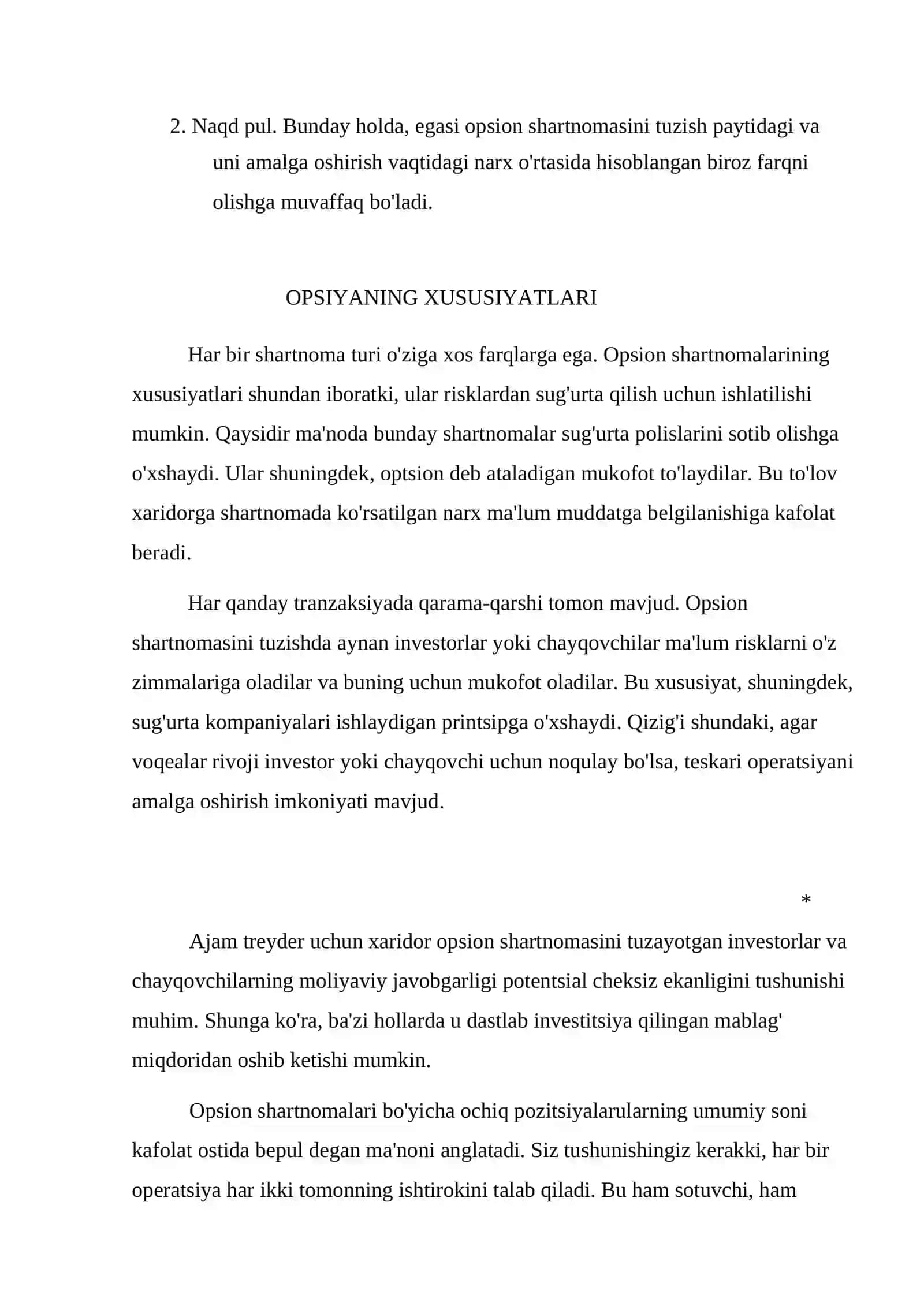 OPSION SHARTNOMALARI VA ULARNING XUSUSIYATI 4