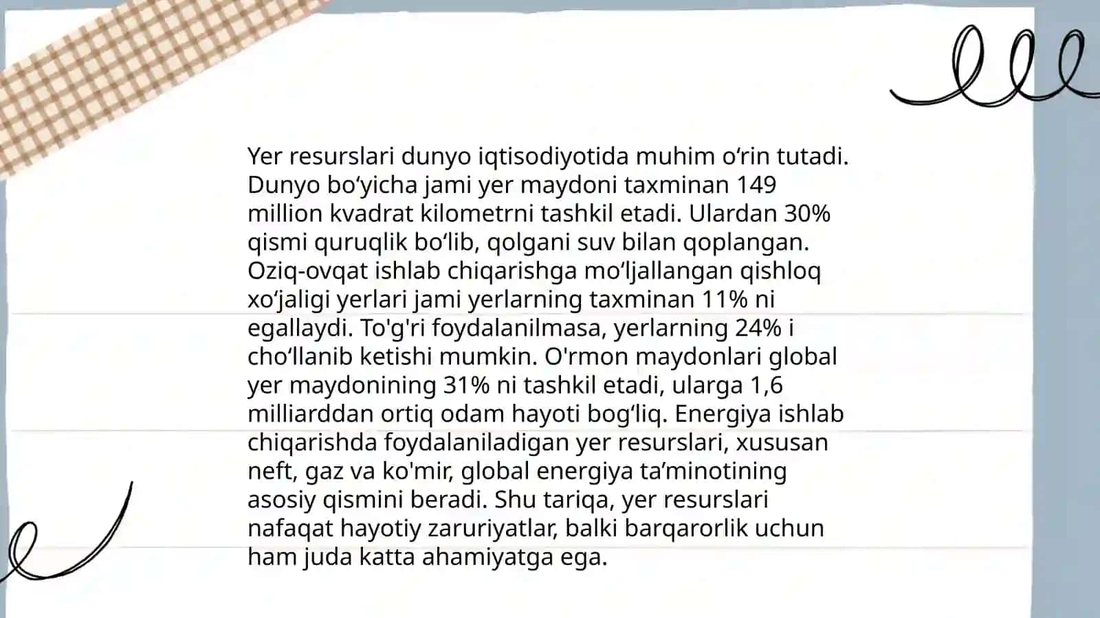 Tabiiy resurslar va ularning klassifikasiyasi 4
