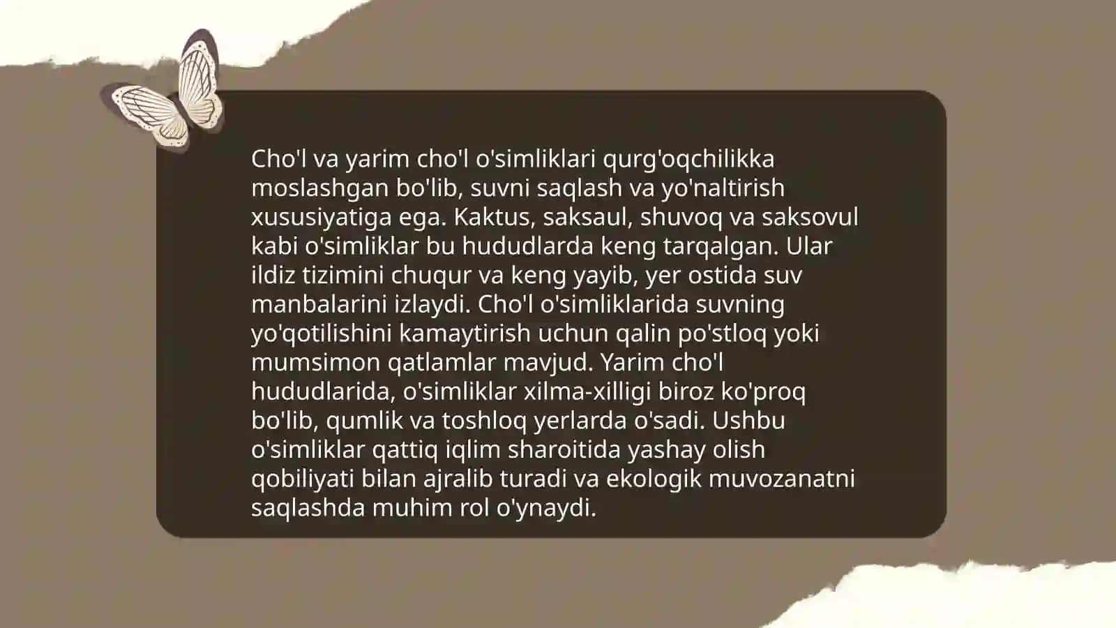 Tabiat bilan tanishtirish dasturi mazmuni 4