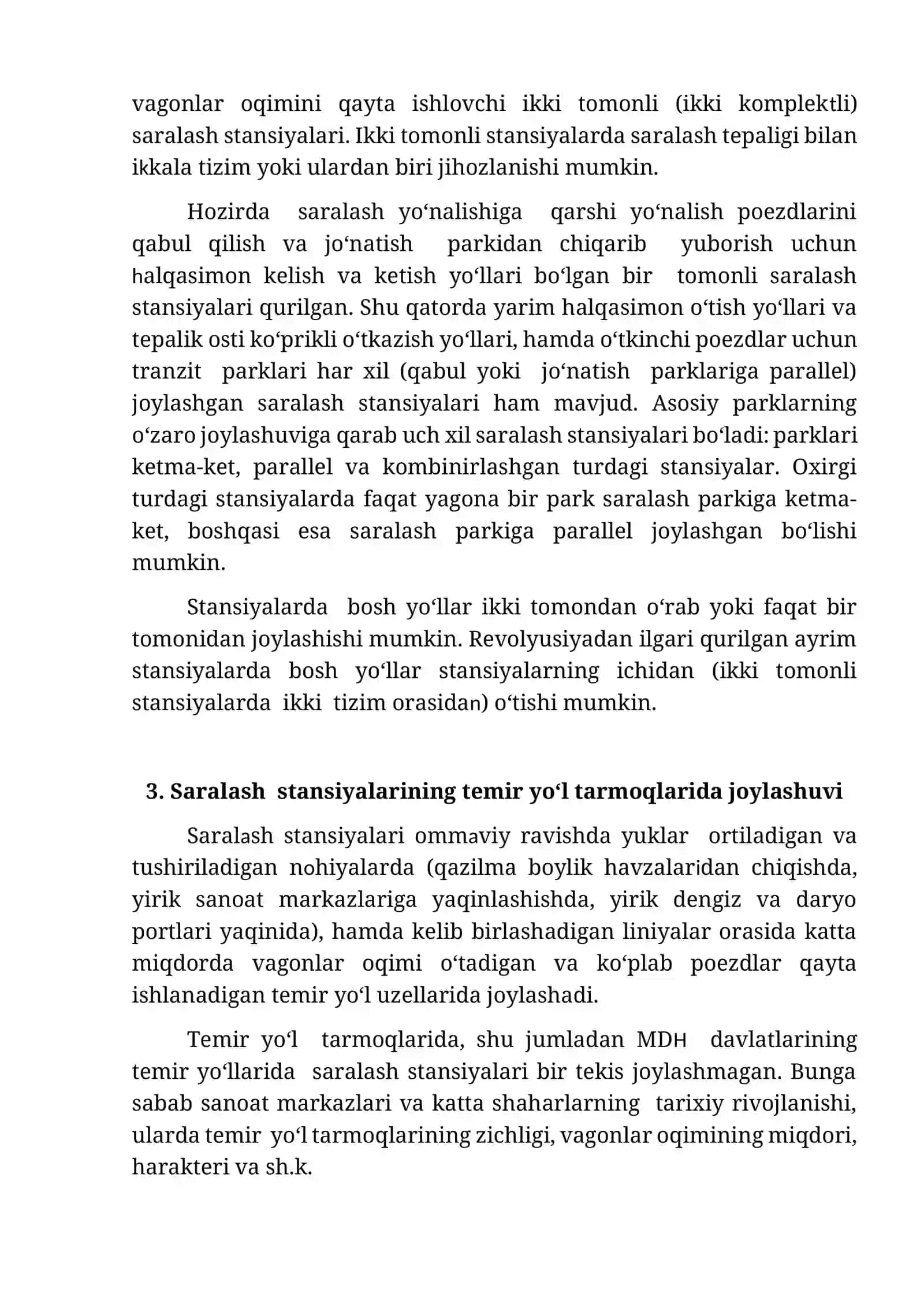 Saralash bekatlarini loyihalash 4