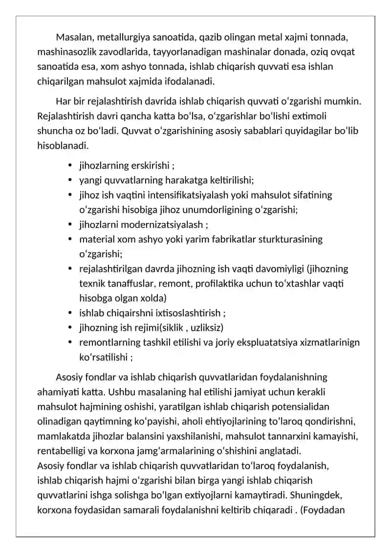 Ishlab chiqarish quvvati(Iqtisodiyot) 4