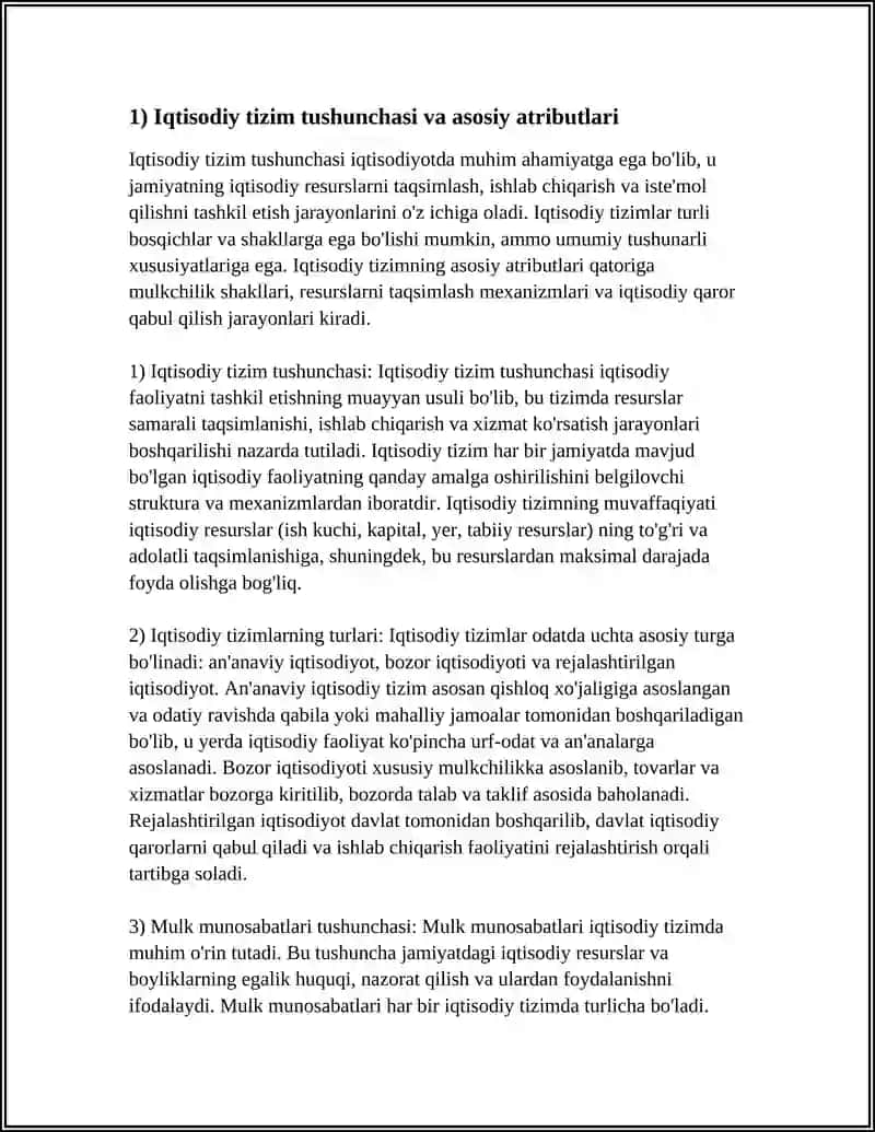 IQTISODIY TIZIMLAR VA MULK MUNOSABATLARI 4