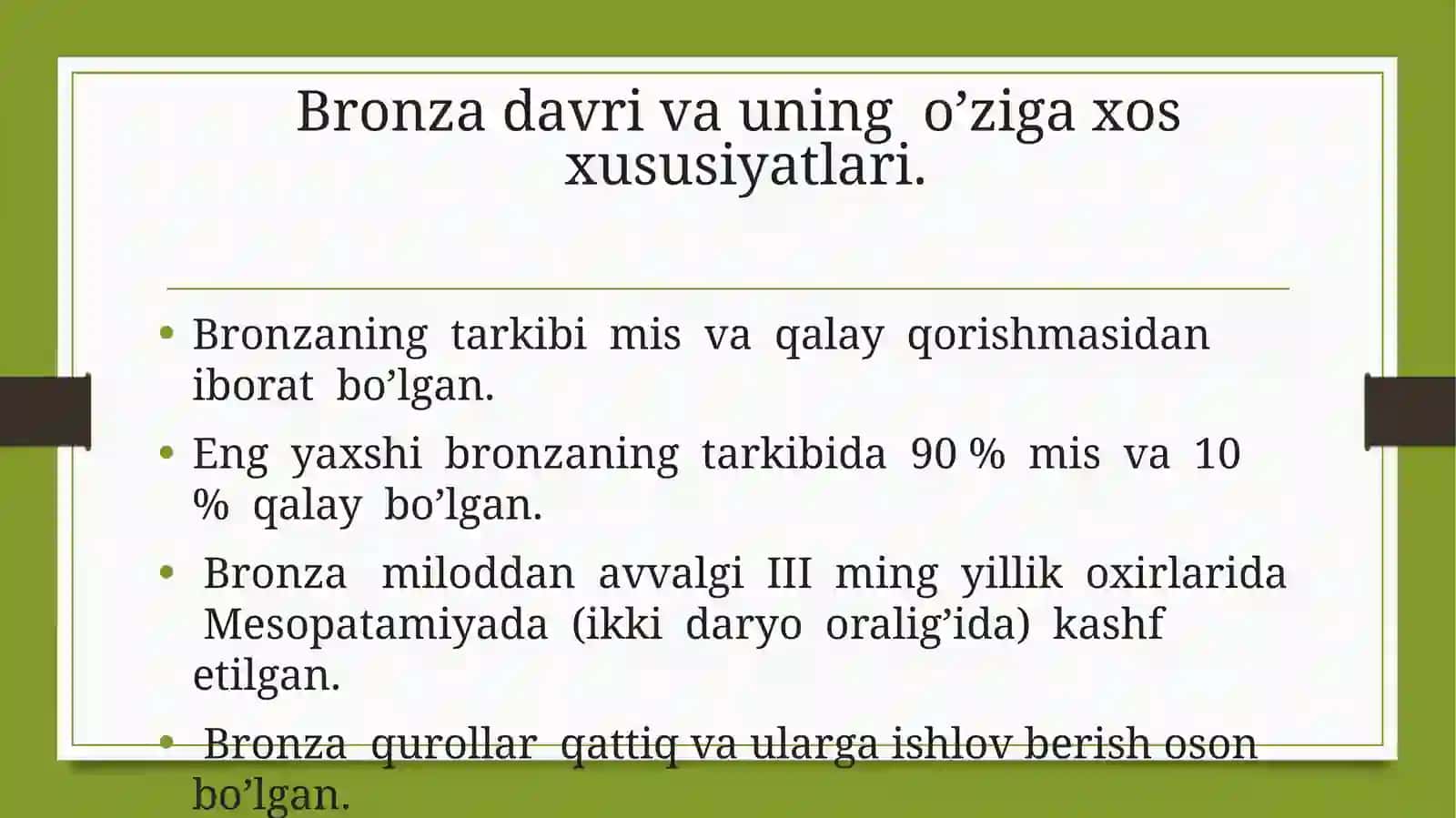 Bronza va ilk temir davri 4