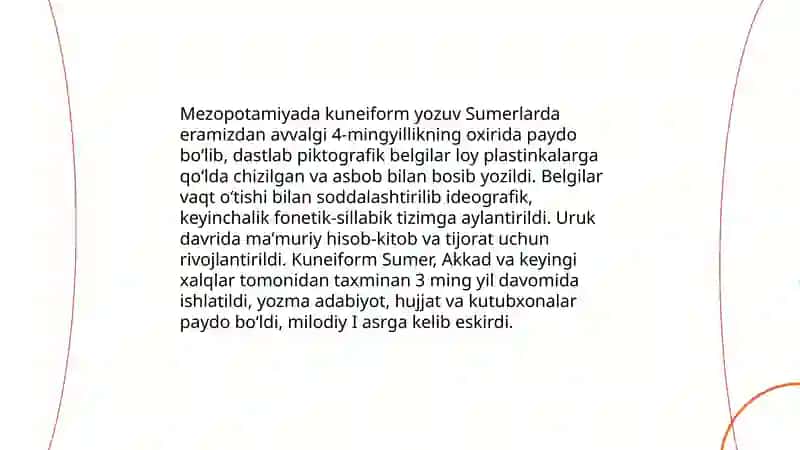 Yozuvning tarixiy taraqqiyoti 4