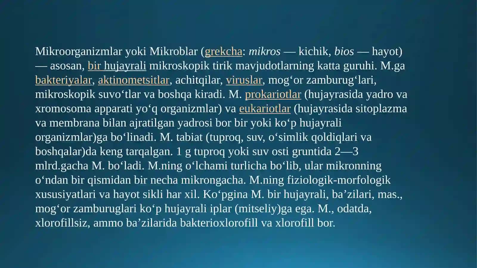 Mikroorganizmlarning tabiatdagi ahamiyati 4
