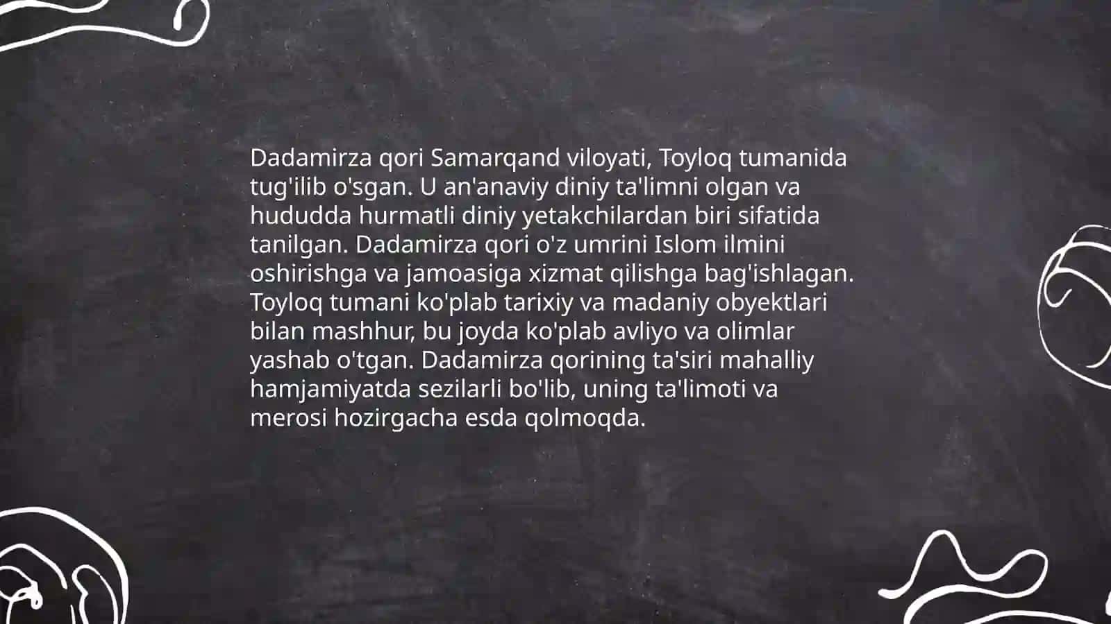 Dadamirza qori hayoti va ijodi 4
