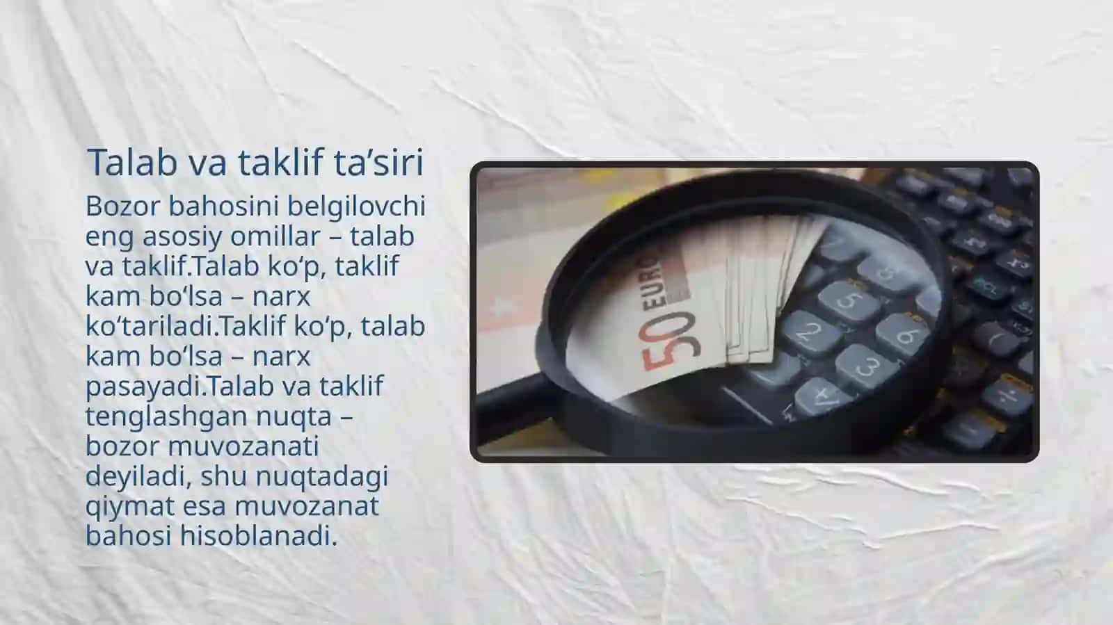 Bozor baholarining shakllanishi 4