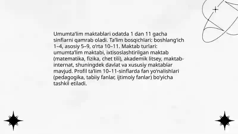 O'zbekistondagi o'rta ta'lim tizimi 4