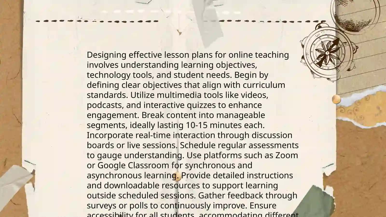 Plan for Teaching Lessons Online 4
