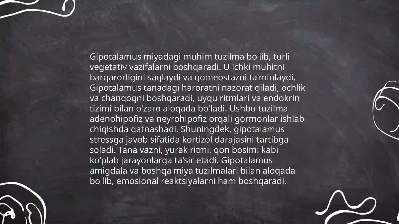 Gipotalamus oʻzaklari va ularning ahamiyati 4