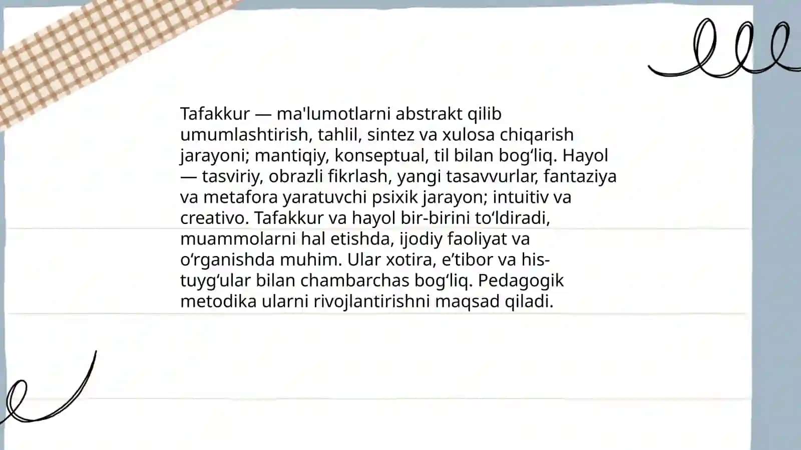 Tafakkur va hayolning nazariy asoslari 4