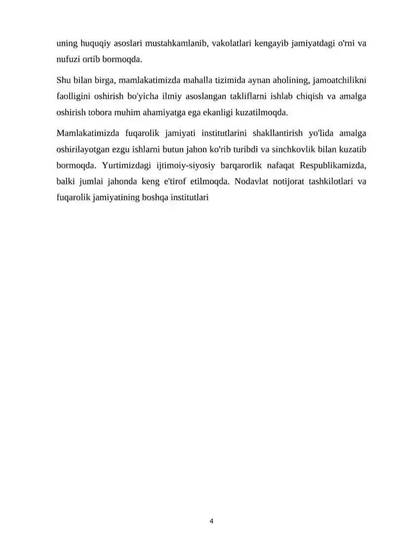 O’zbekiston Respublikasida mahalla institutining tashkil topishi 4