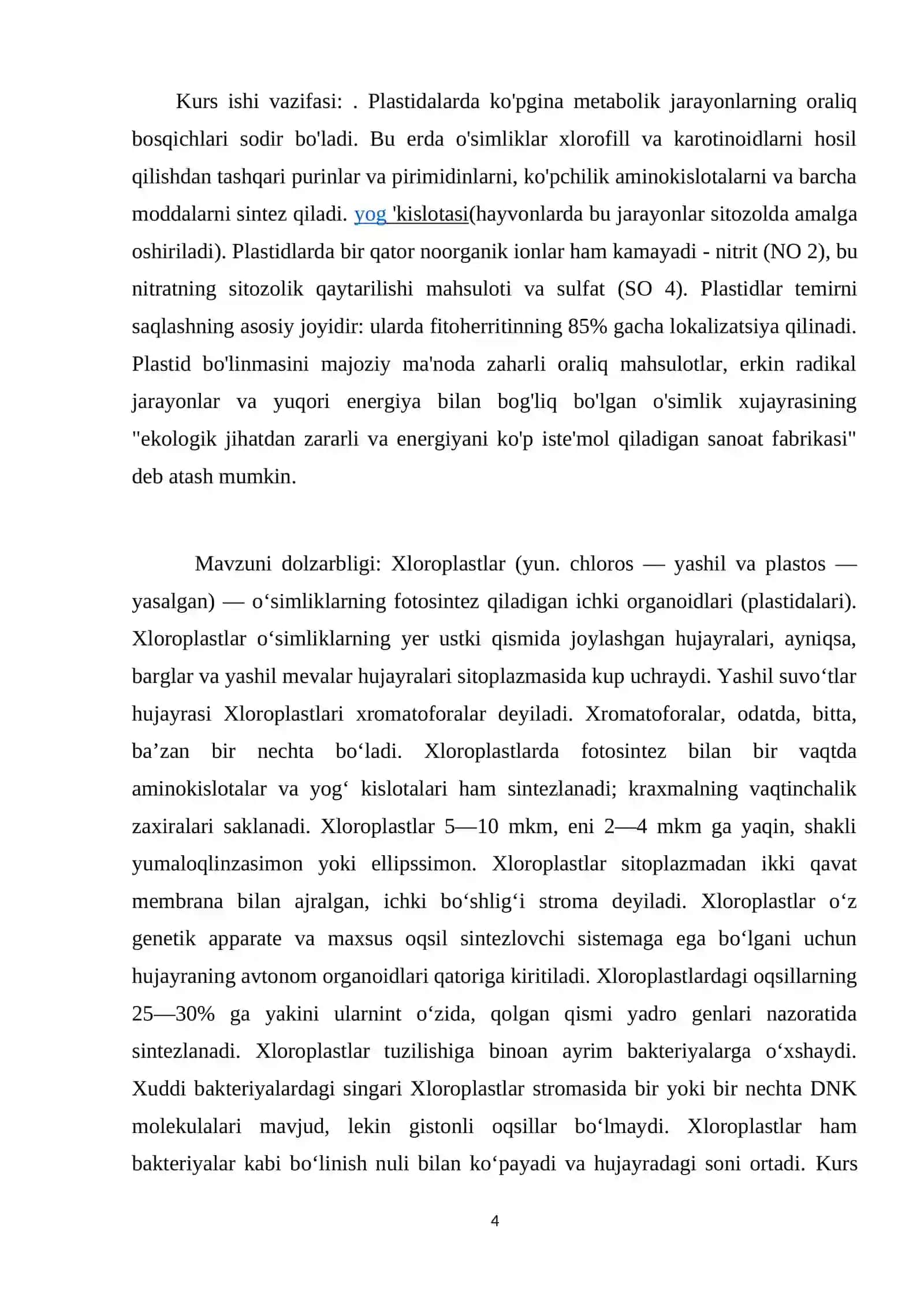 PLASTIDALAR,ULARNING TIPLARI VA TUZILISHI 4