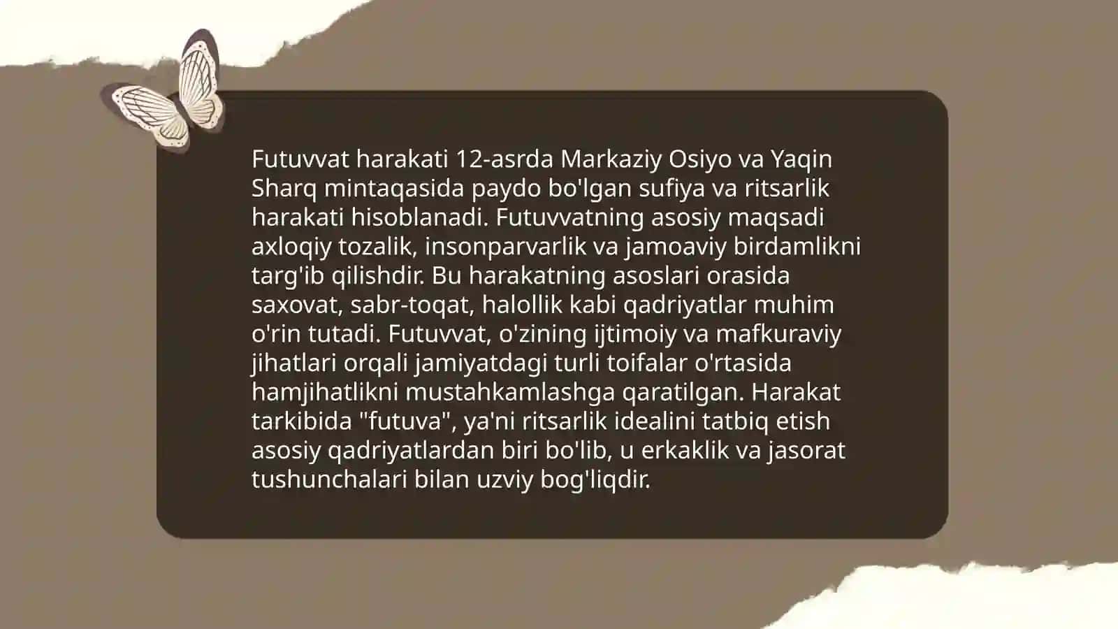 Tasavvuf va futuvvat 4